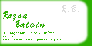 rozsa balvin business card